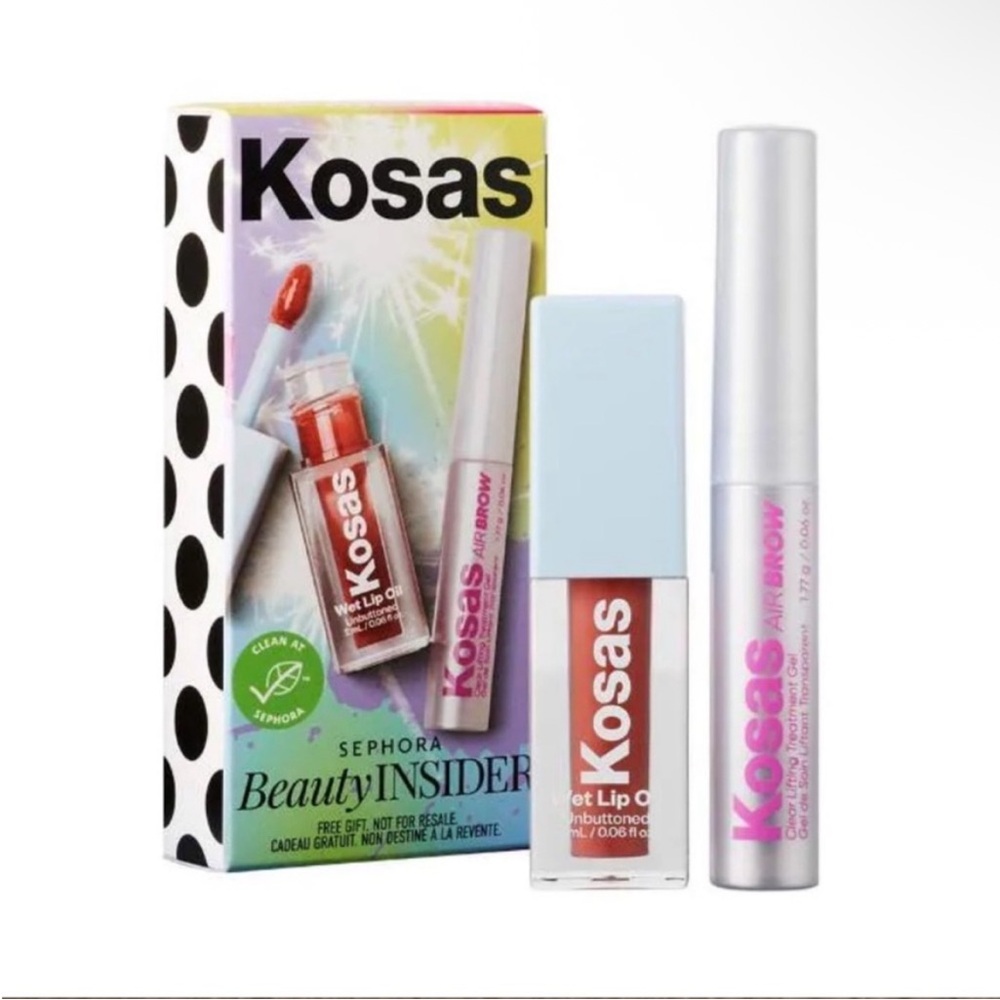 Kosas Lip Oil and Brow Duo